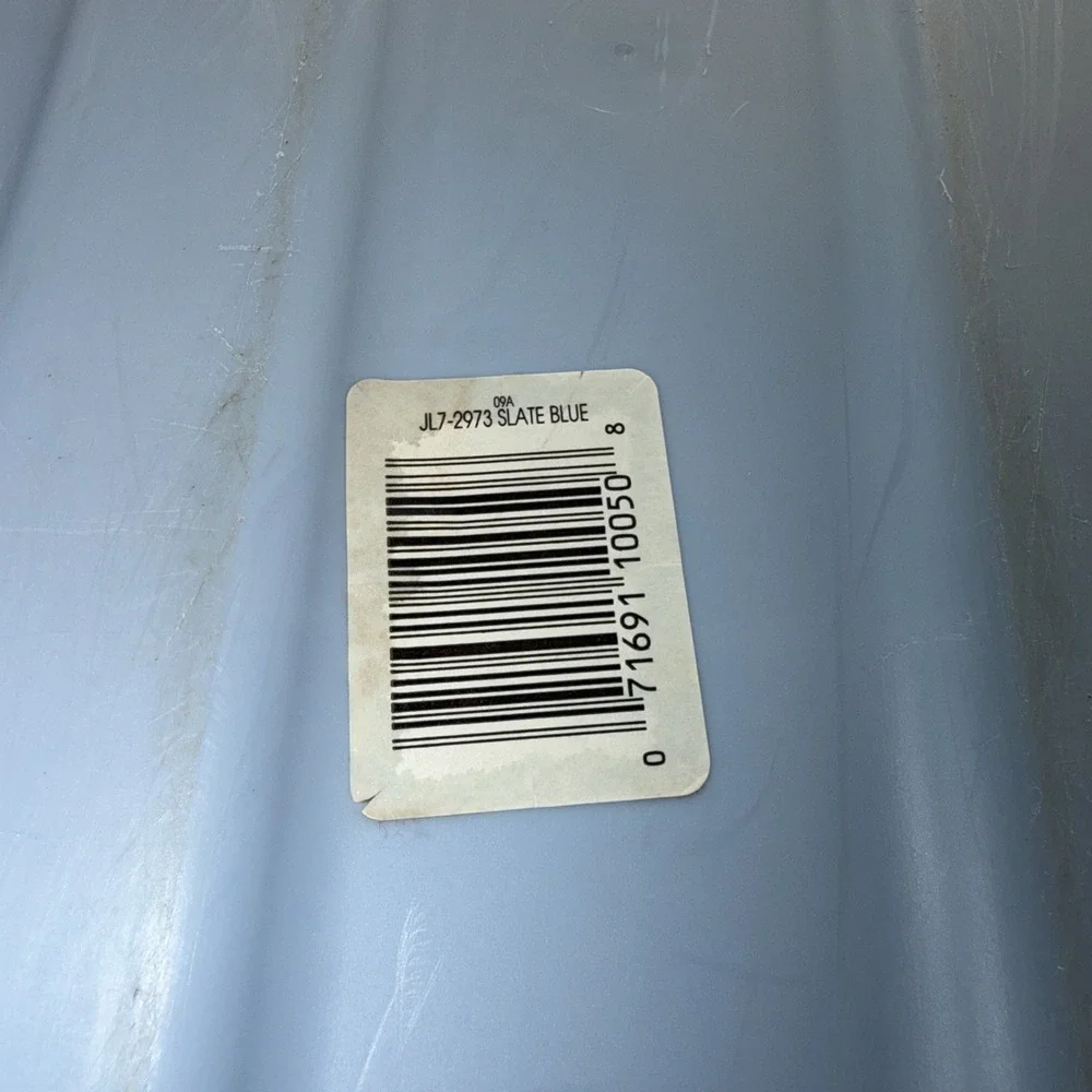 Vtg Rubbermaid Laundry Basket 2973 Country Blue Hamper Rectangular Plastic